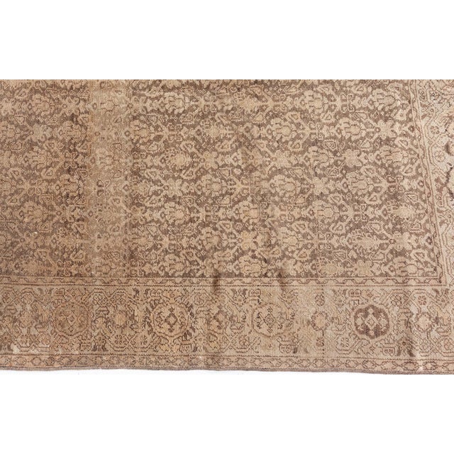 Textile 1900s Persian Malayer Floral Design Handmade Wool Rug For Sale - Image 7 of 8