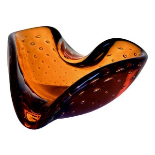 Small Bullicante Murano Glass Art Bowl or Ashtray by Carlo Scarpa for Venini, Italy, 1950s For Sale