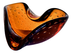 Small Bullicante Murano Glass Art Bowl or Ashtray by Carlo Scarpa for Venini, Italy, 1950s