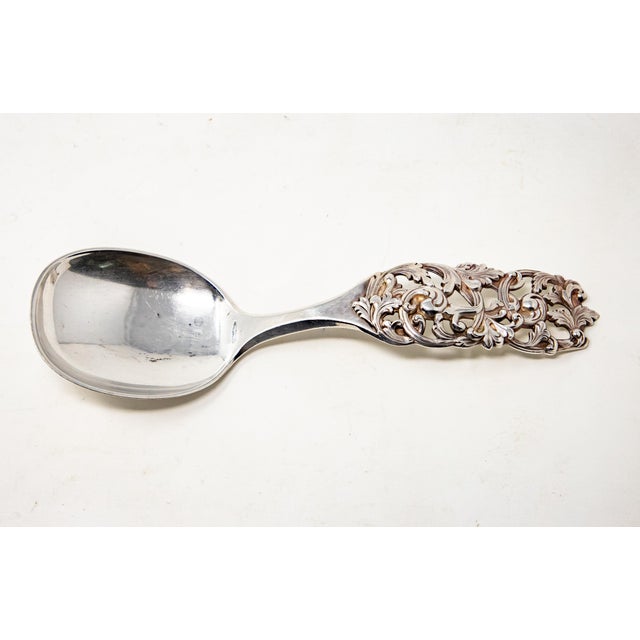 Mid 20th Century Sterling Silver Salad Cutlery, Norway- 2 Pieces For Sale - Image 9 of 12