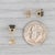 New 2.25ctw Black Diamond Stud Earrings 14k Yellow Gold Round Solitaires - 2 Pieces For Sale In Greensboro - Image 6 of 6