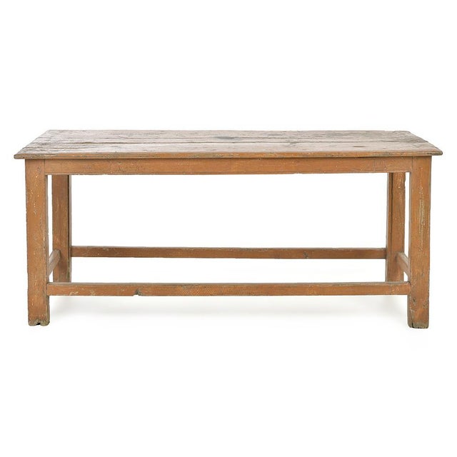 Wood Indian Draper's Table in Patinated Solid Wood For Sale - Image 7 of 7