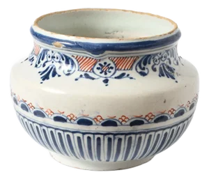 Antique French Faience Bowl from Rouen, 1700s