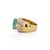 2000 - 2009 4.9 Carat Oval Colombian Emerald & Diamond 18k Gold Dome Ring, Size 7 For Sale - Image 5 of 9
