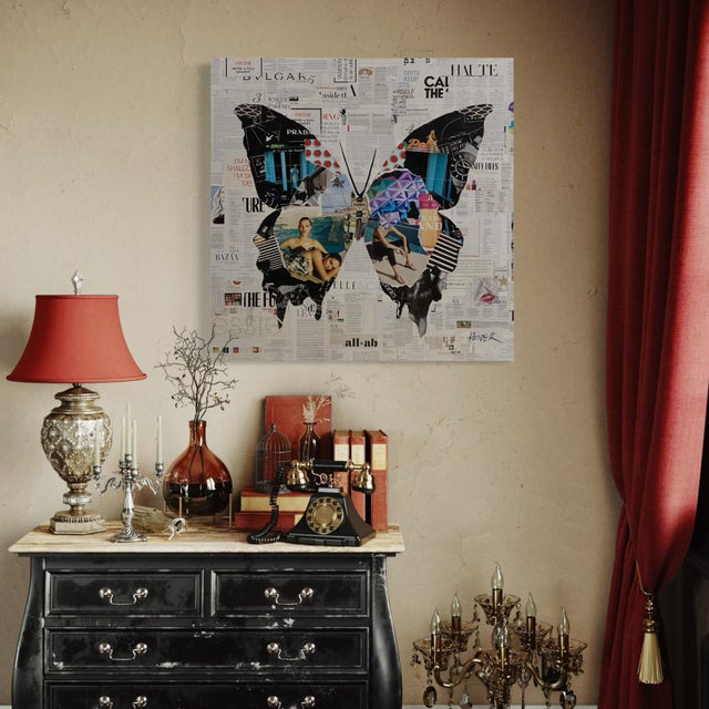 2010s Original Butterfly Collage Artwork For Sale - Image 5 of 7