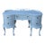 Vintage French Provincial Kidney Desk in Vintage Ivory Finish With Claw-and-Ball Feet For Sale