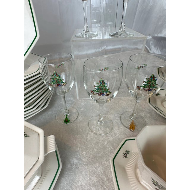 Vintage Nikko Christmastime 50-Piece Dinnerware & Stemware Set - Service for 12 For Sale - Image 11 of 14