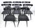 Set of Eight Paul McCobb for Winchendon Black Enameled Birch Spindle Dining Side Chairs. Featuring balanced solid Birch...