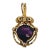 Post-1970 14k Yellow Gold Amethyst Pendant For Sale