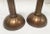 Large Brass Japanese Candlesticks on a Round Scalloped Base and Top For Sale - Image 10 of 13