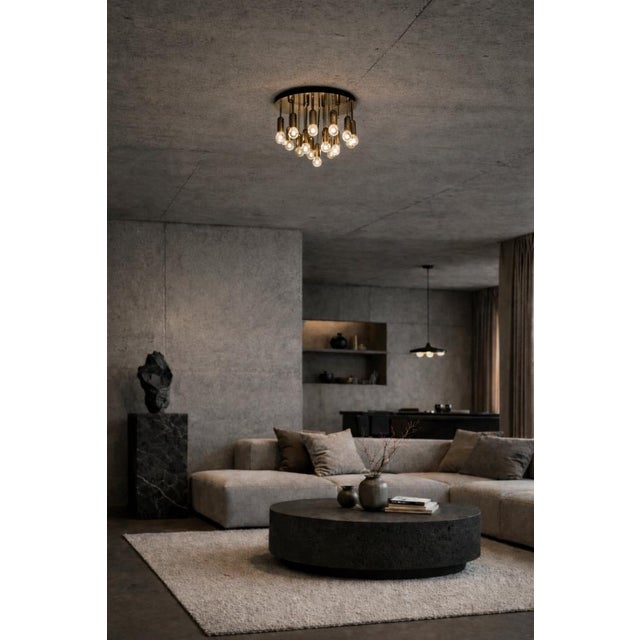 Mid-Century Modern German Atomic Brass Ceiling Lamp from Cosack Leuchten, 1960s For Sale - Image 13 of 18