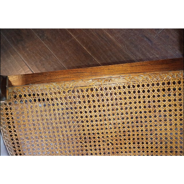 English Antique British Colonial Teak Planter's Chair - Hand Woven Cane For Sale - Image 3 of 6