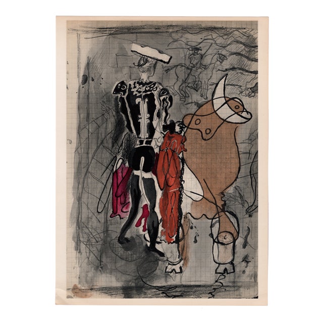 Georges Braque, Bullfighter, 1955, Lithograph For Sale
