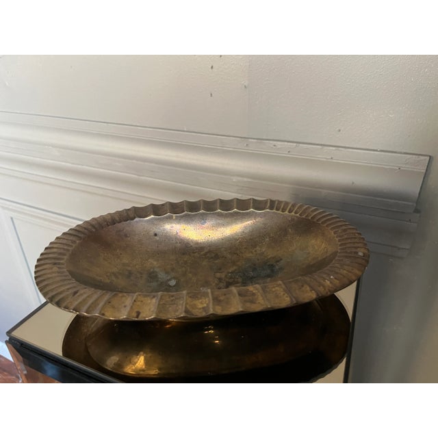 Metal 1970s Brutalist Brass Catchall For Sale - Image 7 of 8