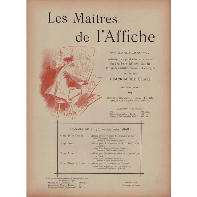 Maximilien Luce, A la Scala - Mévisto from Les Maîtres de L'Affiche, 1898, Original Lithograph For Sale - Image 11 of 12