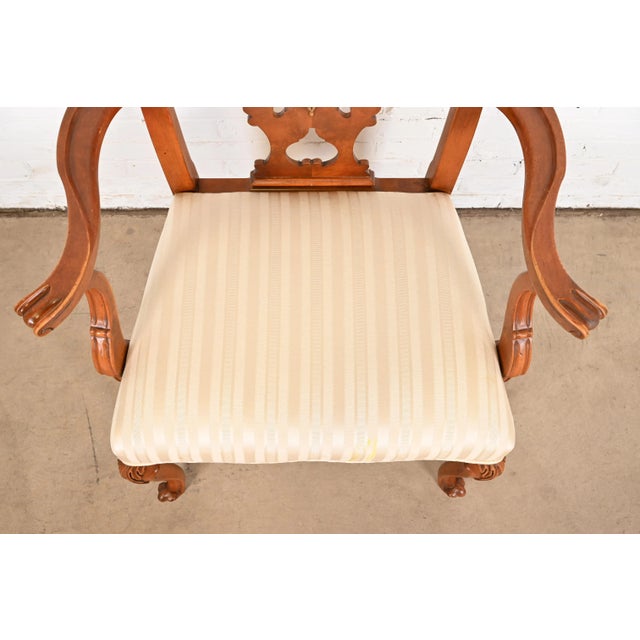 Romweber French Provincial Louis XV Burl Wood Dining Chairs, Set of Six For Sale - Image 9 of 12