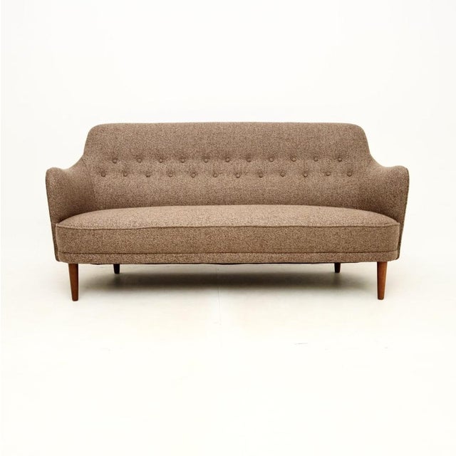 Brown Vintage Swedish Samsas Sofa attributed to Carl Malmsten, 1960 For Sale - Image 8 of 8