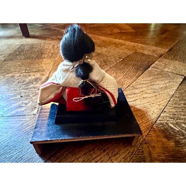 Japanese Antique Set of 3 Ladies in Waiting Original Handsewn and Handcrafted Dolls For Sale In Kansas City - Image 6 of 9