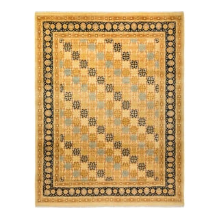 Mogul Collection Hand-Knotted Area Rug - Beige Collection 9' 1" X 11' 10" For Sale