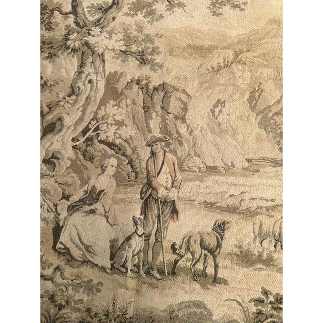 Antique French Jacquard Tapestry with Shepherds in the style of Aubusson, 1920s For Sale - Image 11 of 18