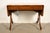 English Baker Furniture Regency Inlaid Yew Wood Writing Desk or Console Table, Circa 1980s For Sale - Image 3 of 17