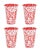 Crow Canyon Home Splatterware, 14 oz. Tumblers in Red & White - Set of 4 For Sale In San Francisco - Image 6 of 6