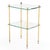 1960s A French Brass and Glass Tiered End Table, C. 1960. For Sale - Image 5 of 6