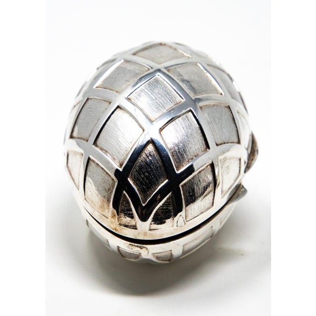 Mid 20th Century Sterling Silver Decorative Egg For Sale - Image 5 of 10