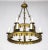 Metal Mid 20th Century Tudor Style 2-Tier Tole Ring Chandelier For Sale - Image 7 of 12