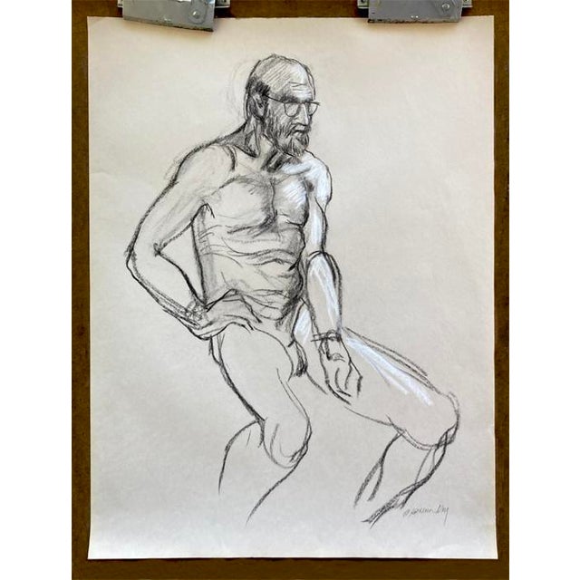Contemporary Original Life Drawing, "Specs" For Sale - Image 3 of 5