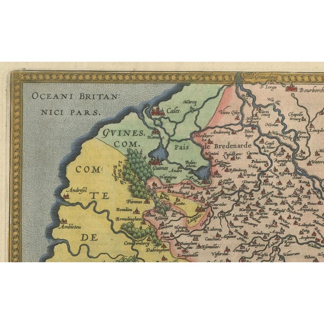 Ortelius Map of Artois, 1600 For Sale - Image 3 of 10