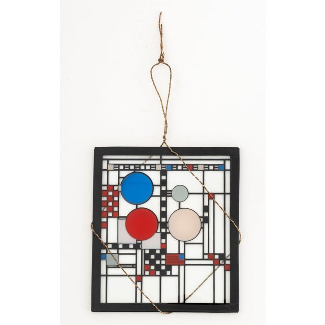 After Frank Lloyd Wright Avery Coonley House Design Glass Panel For Sale In New York - Image 6 of 8