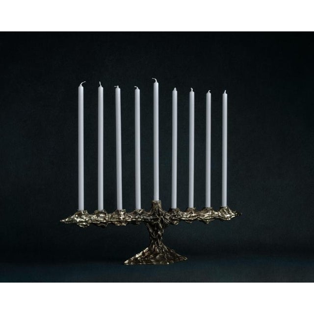 Omnia Vanitas Vanité 30 Candelabra in Patinated Cast Bronze by William Guillon For Sale - Image 4 of 14