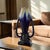Large Art Nouveau stoneware vase with a flamed glaze from the Thulin factory, model no. 75, cobalt and ivory colors, circa...