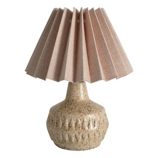 Mid-Century Modern Brown Speckled Stoneware Table Lamp by Ego, Sweden, 1960s For Sale