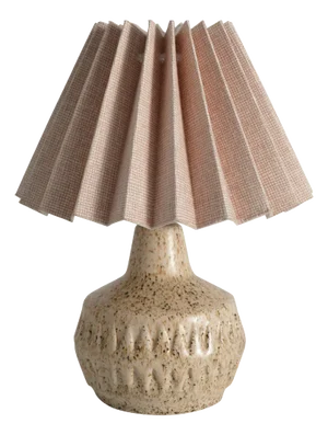 Mid-Century Modern Brown Speckled Stoneware Table Lamp by Ego, Sweden, 1960s