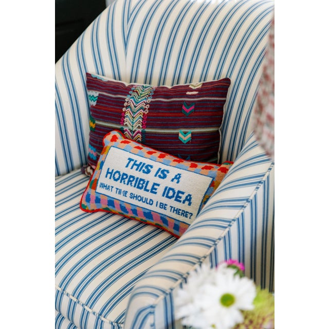 Furbish Horrible Idea Needlepoint Pillow Chairish