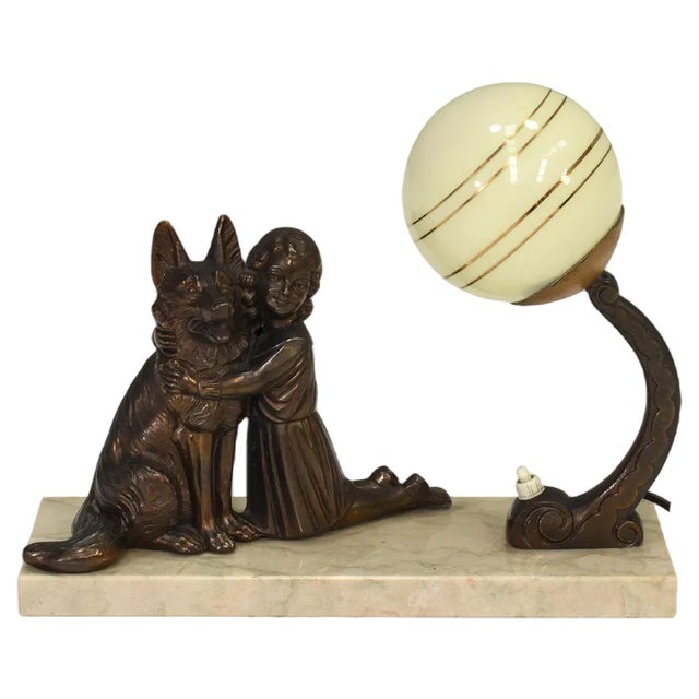 French Art Deco Table Lamp, 1930 For Sale