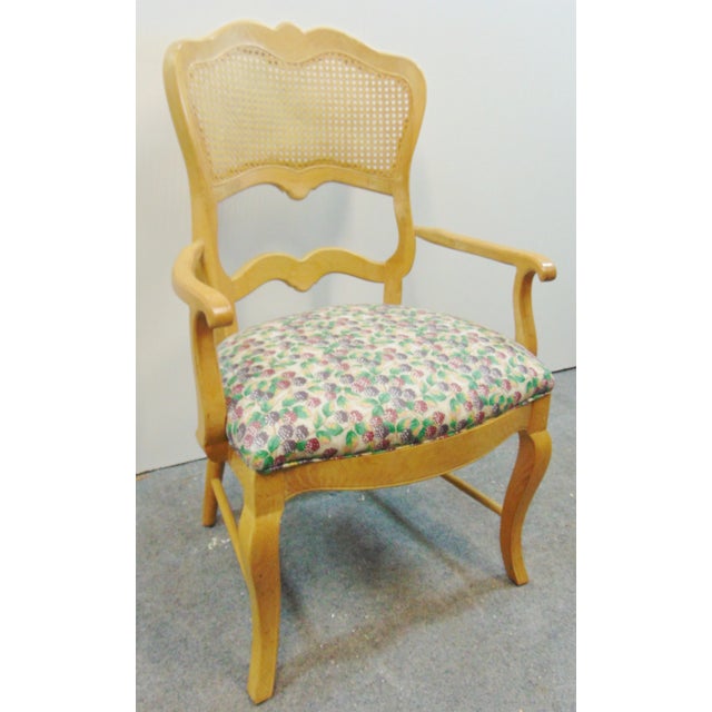 Mid 20th Century Mid 20th Century Country French Oak Caned Arm Cahir For Sale - Image 5 of 5