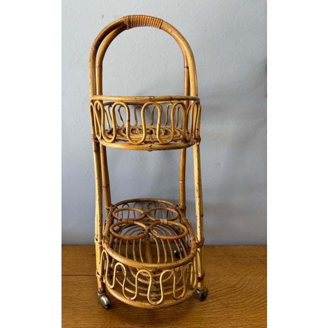 Mid Century Italian Bentwood Bar Cart For Sale - Image 4 of 5