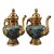 1980s Gilt Bronze & Cloisonné Dragon Teapots / Ewers - Turquoise Enamel - a Pair For Sale