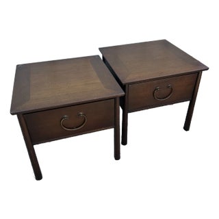 Mid-Century Henredon Asian Style Side Tables - Pair For Sale