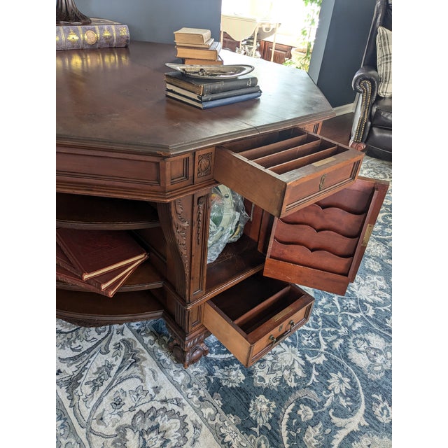 Late 19th Century Victorian Library Table | Chairish