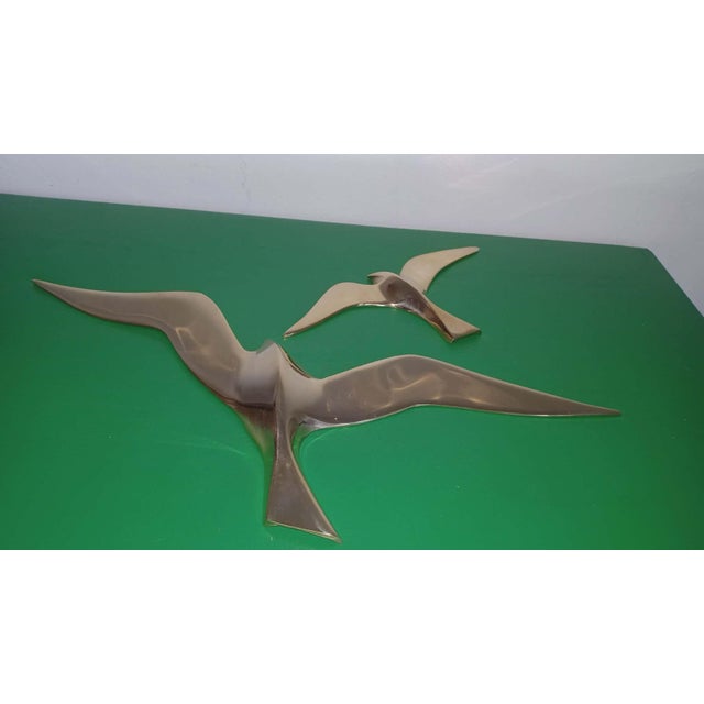 Vintage Brass Bird Wall Decorations, Set of 2 For Sale - Image 9 of 9
