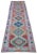 Hand-Knotted Kurdish Runner Rug . Tribal Colorful Runner Rug - 3′3″ × 11′4″ For Sale - Image 4 of 12