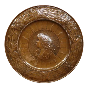 Antique Copper Embossed Wall Plaque
