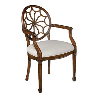 Hepplewhite Arm Chair, Bordeaux Finish For Sale