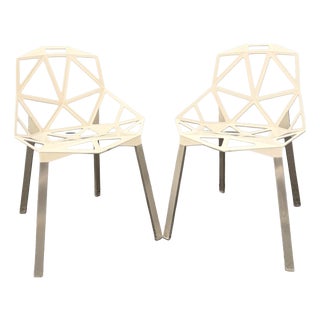 Off-White Chairs by Konstantin Grcic for Magis Italy, Set of 2 For Sale