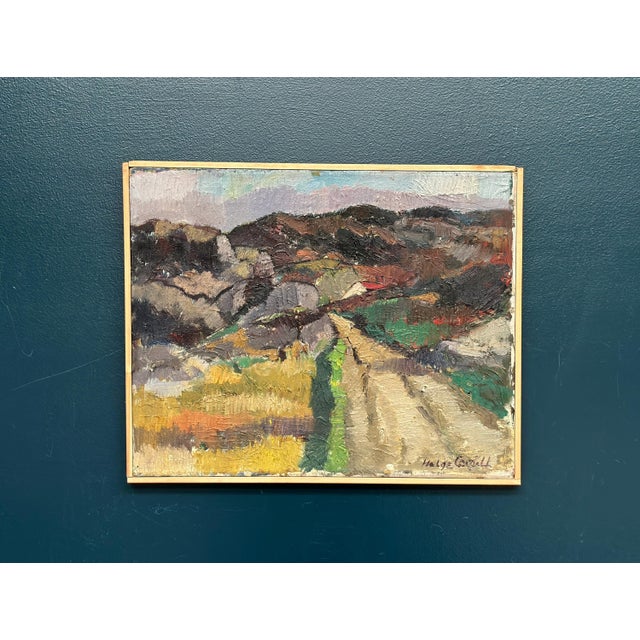 Helge Cardell, Scandinavian Landscape, 1950s, Oil on Panel, Framed For Sale - Image 10 of 18