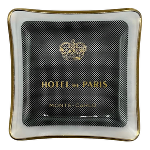 Vintage Hotel De Paris Monte-Carlo Glass Ashtray Catchall Dish